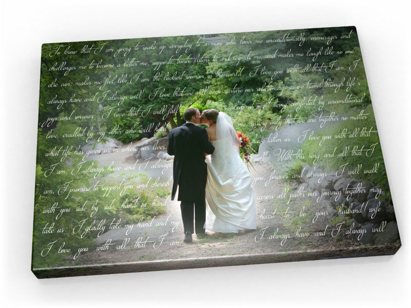 24x36 Words with Photos Canvas - Fine art and canvas personalized anniversary and inspirational gifts