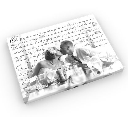 11x14 Vows & Photo Canvas - Fine art and canvas personalized anniversary and inspirational gifts