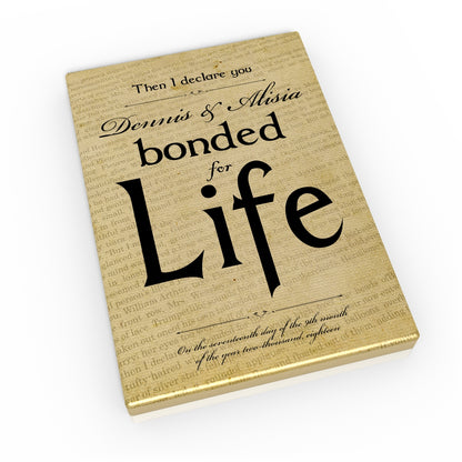 Romantic Art Print: Then I Declare you Bonded for Life - Honeycomb Proverbs - Wedding gift ideas - paper anniversary gifts 