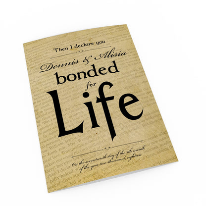 Romantic Art Print: Then I Declare you Bonded for Life - Honeycomb Proverbs - Wedding gift ideas - paper anniversary gifts 