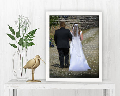 Framed Vows with Photo - Fine art and canvas personalized anniversary and inspirational gifts