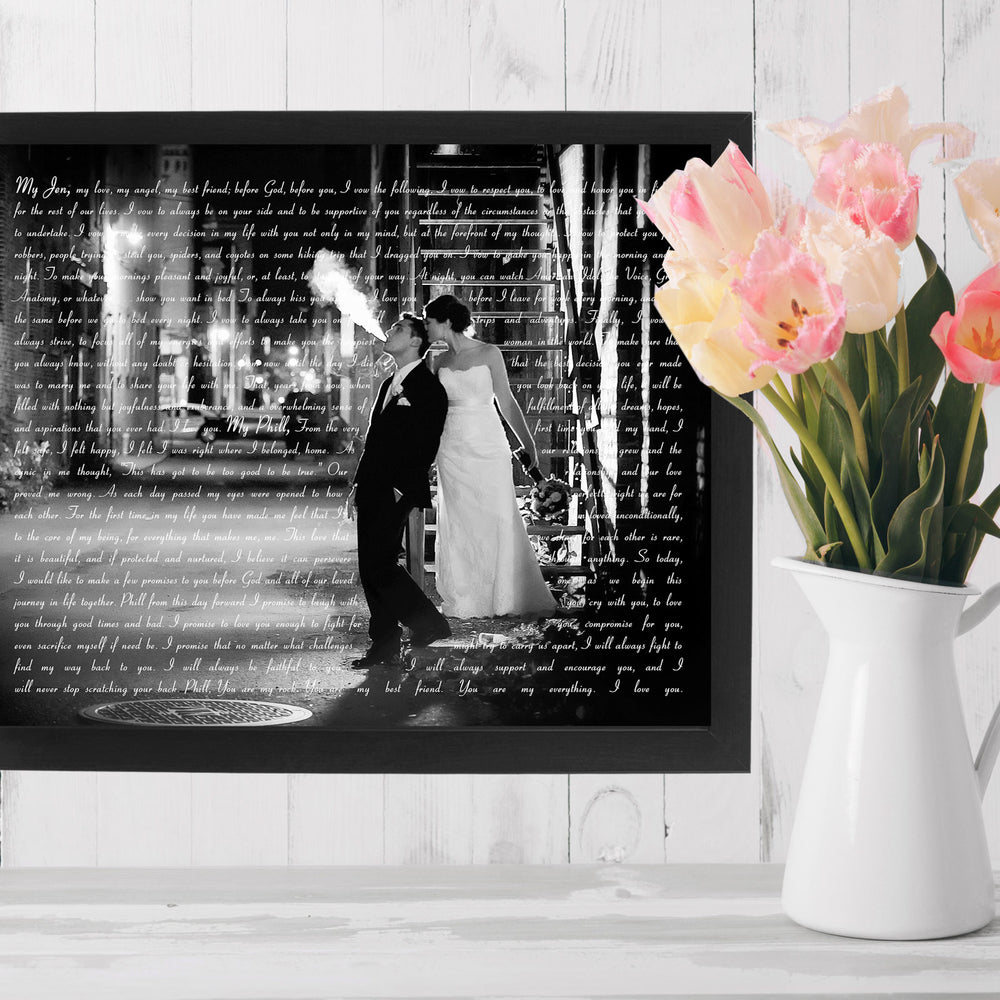 Fine Art Wedding Vow Photo - Fine art and canvas personalized anniversary and inspirational gifts
