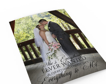 Framed Photo with Song Lyrics - Fine art and canvas personalized anniversary and inspirational gifts