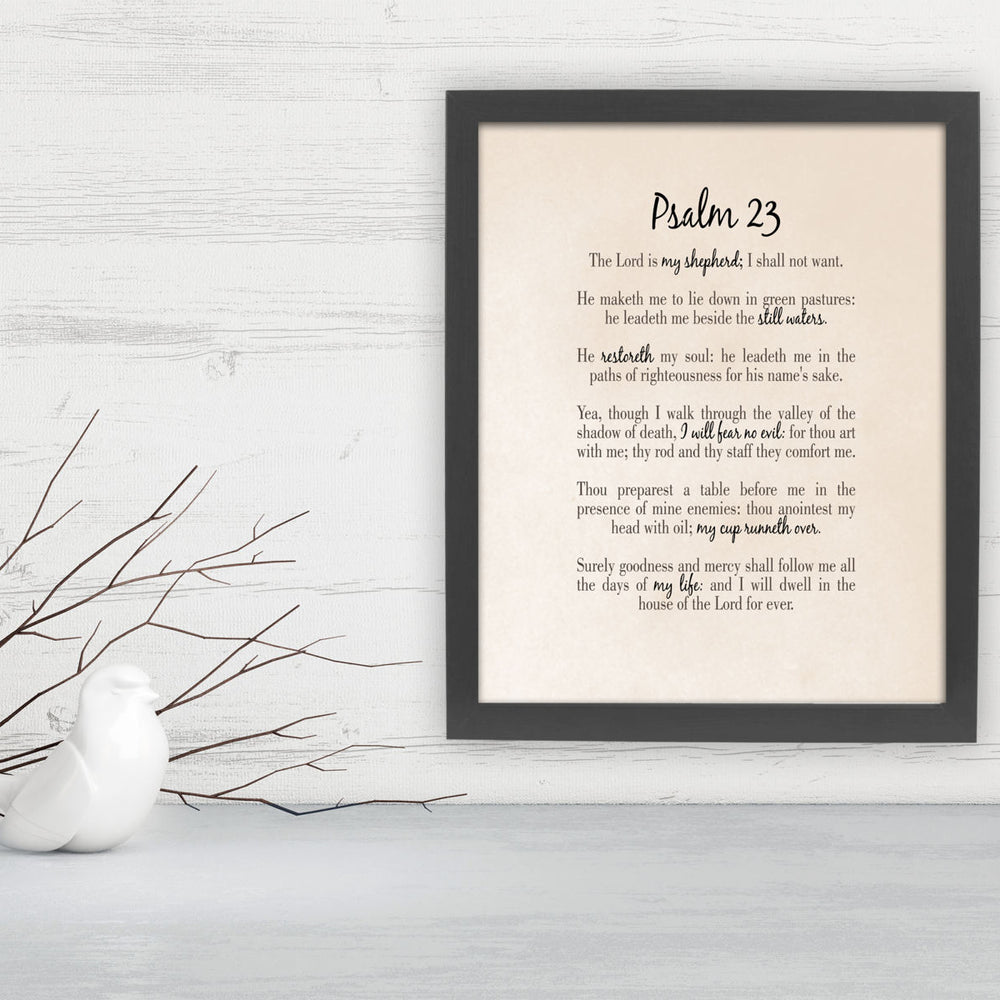 Psalm 23 designer typography, scripture print, christian typography art, designer bible verse art, Psalms 23, The Lord is my Shepherd