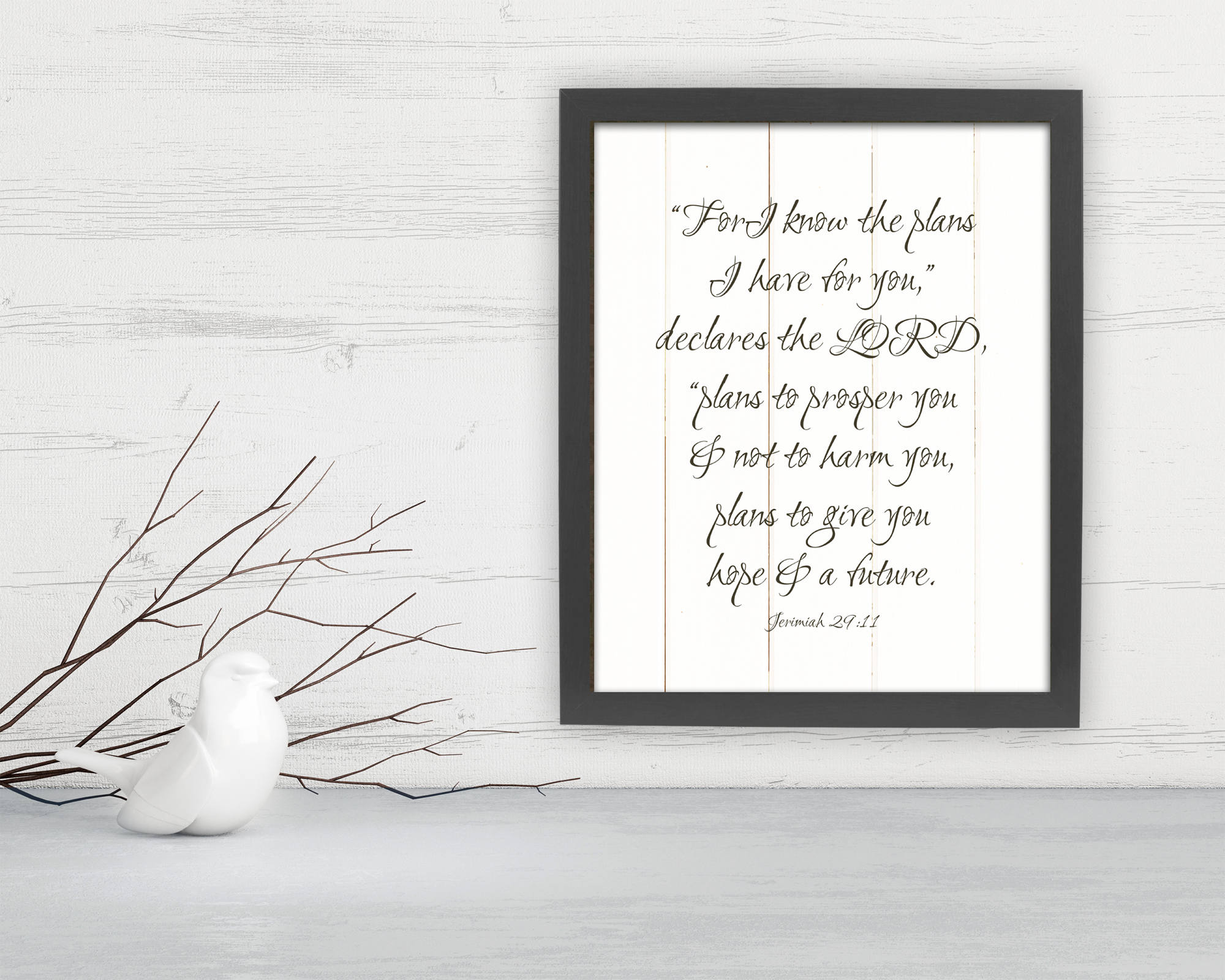 Jeremiah 29:11 Framed Scripture Art – Honeycomb Proverbs