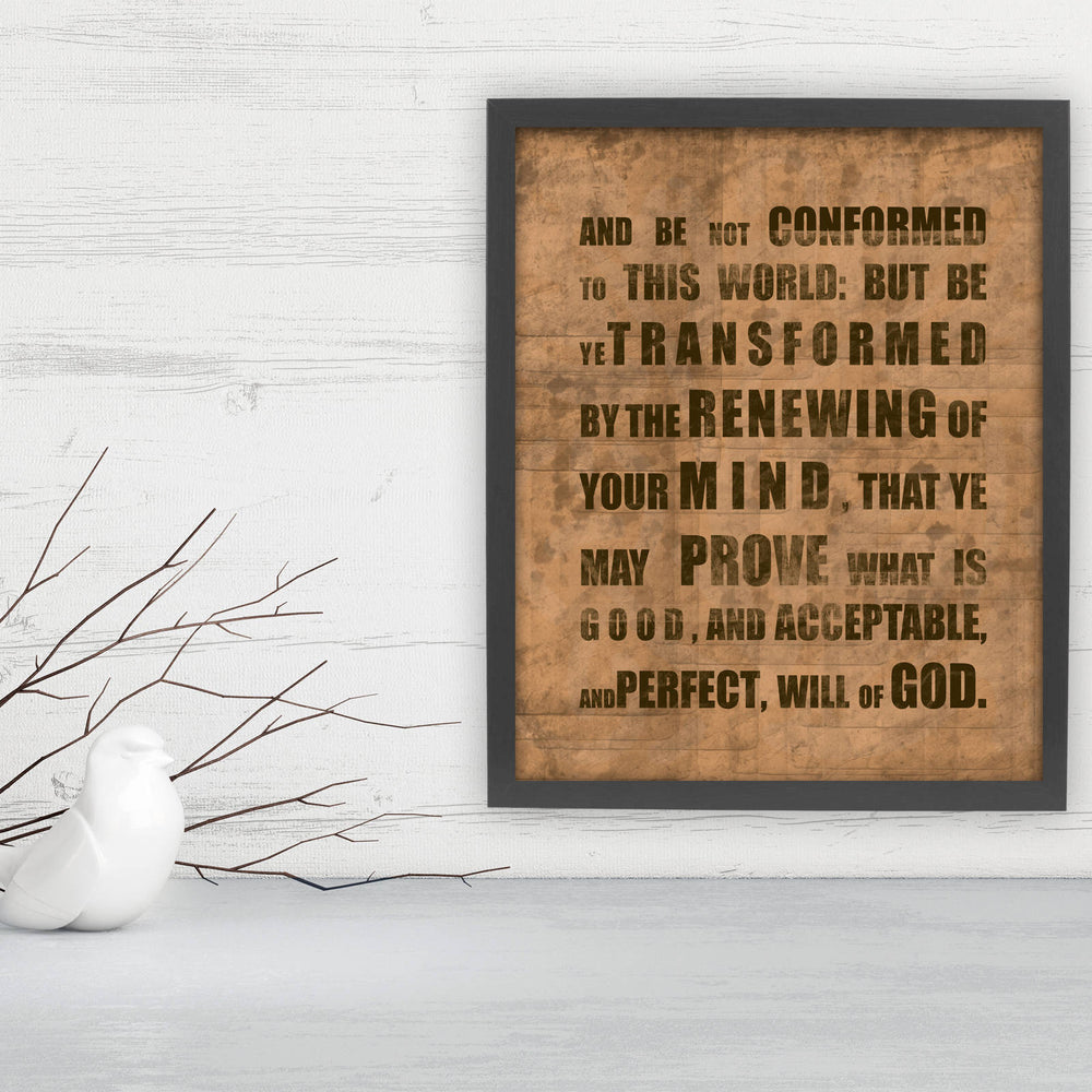 
                  
                    Romans 12:2 Grunge Fine Art - Fine art and canvas personalized anniversary and inspirational gifts
                  
                