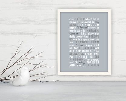 Matthew 6:9-13,  Framed Scripture print, bible verse print, gift, christian decor, prints, scriptures, The Lord's prayer, scripture art