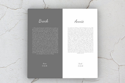 1st Anniversary, wedding vow art, gift, Printed vows, His and Her, Wedding Vow print, Anniversary, for him, for her, for wife, Christmas