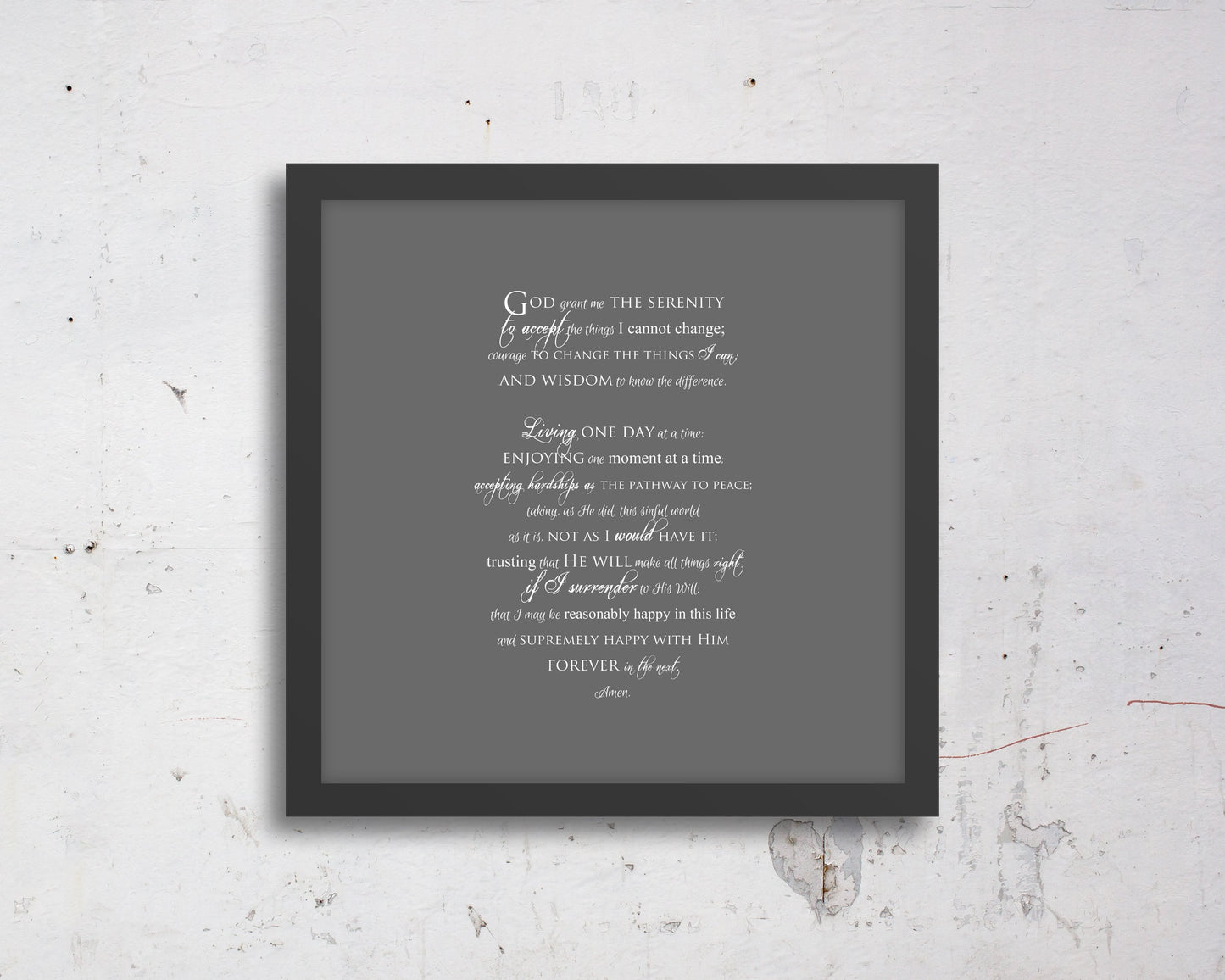 Serenity Prayer, customize, Inspirational, print, Scriptures on canvas, Framed, scripture, gift, gifts, Christmas, for, brother, friend, son