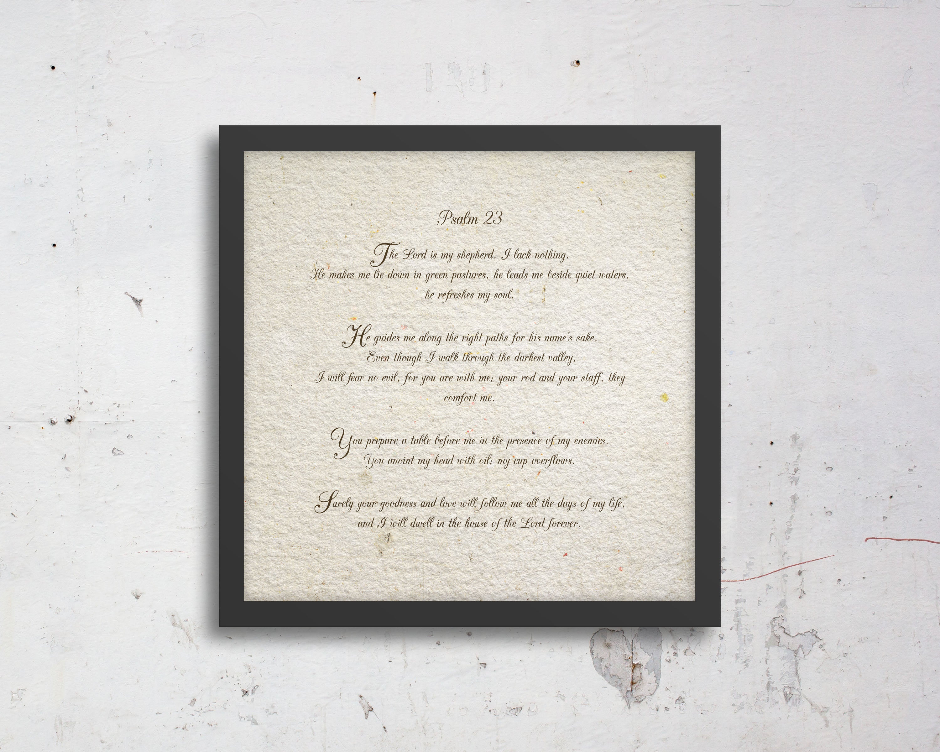 Psalm 23: Custom Canvas or Framed Bible Verse Decor – Honeycomb Proverbs