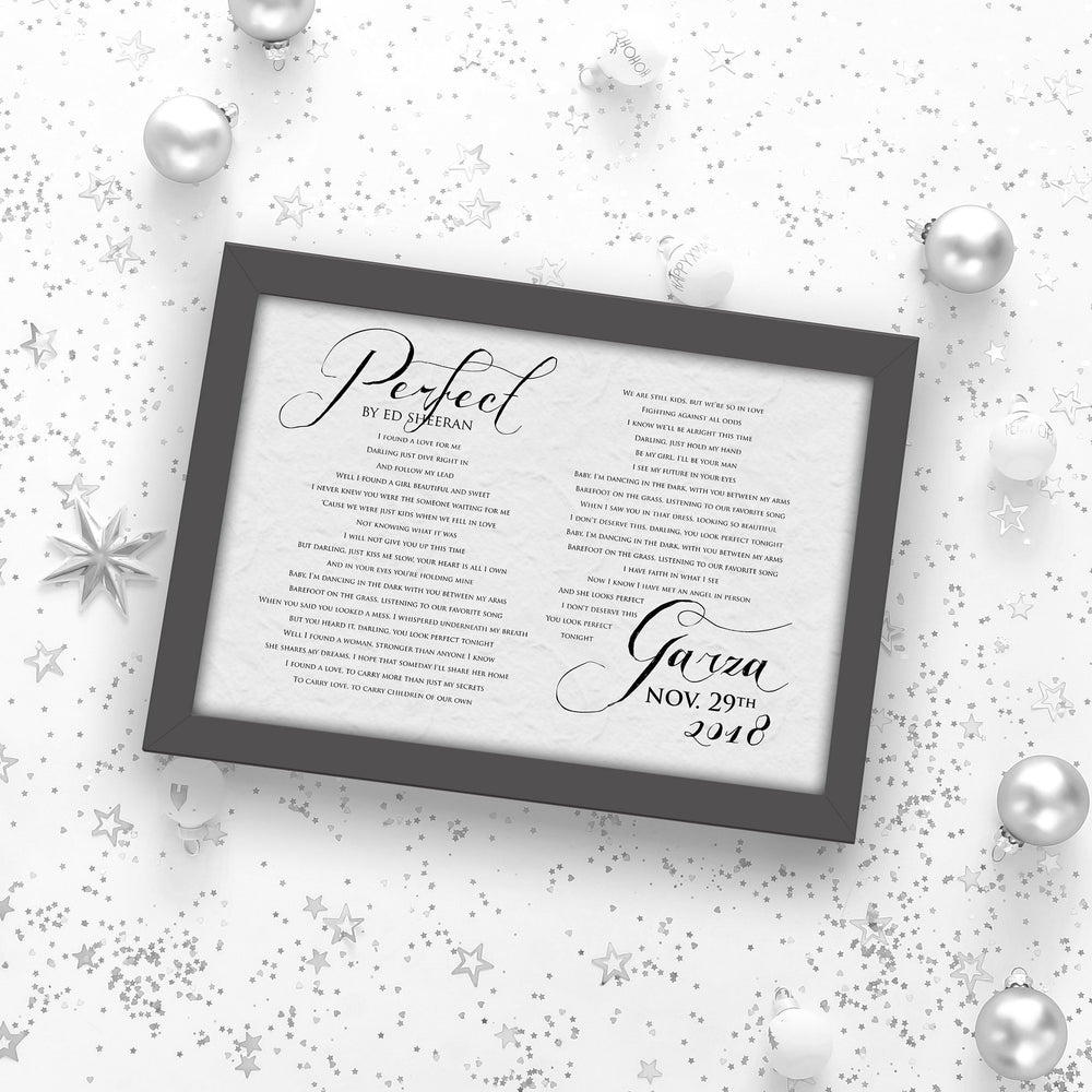 
                  
                    1st, Christmas, Gift, Wedding Song, First, Dance, Lyrics, framed, print, anniversary, gift, for, wife, husband, him, her, couples, gifts
                  
                