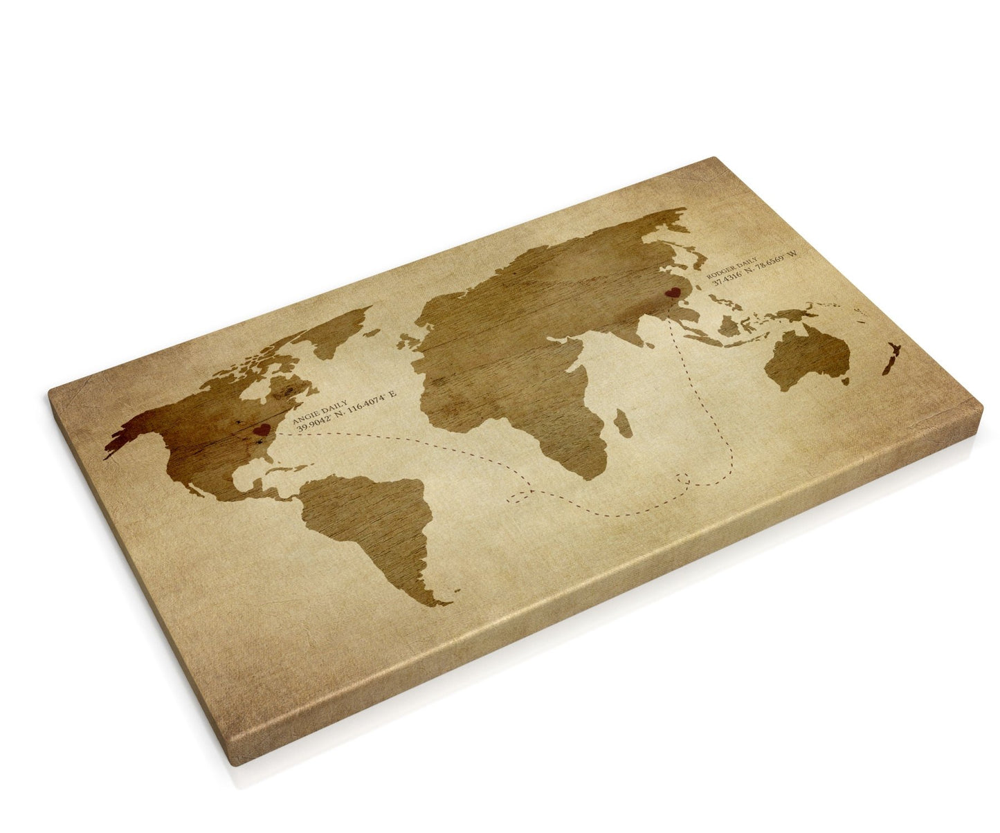 Military Family Push Pin World Map, Long Distance Love Map