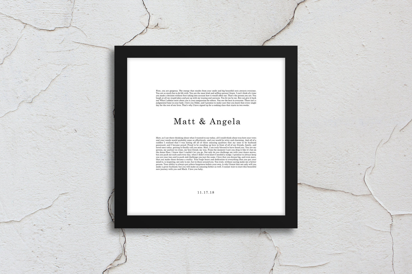 
                  
                    First Anniversary Gift, wedding vow, art, gift, Printed vows, His and Her, print, Anniversary, for him, for her, for wife, Christmas
                  
                