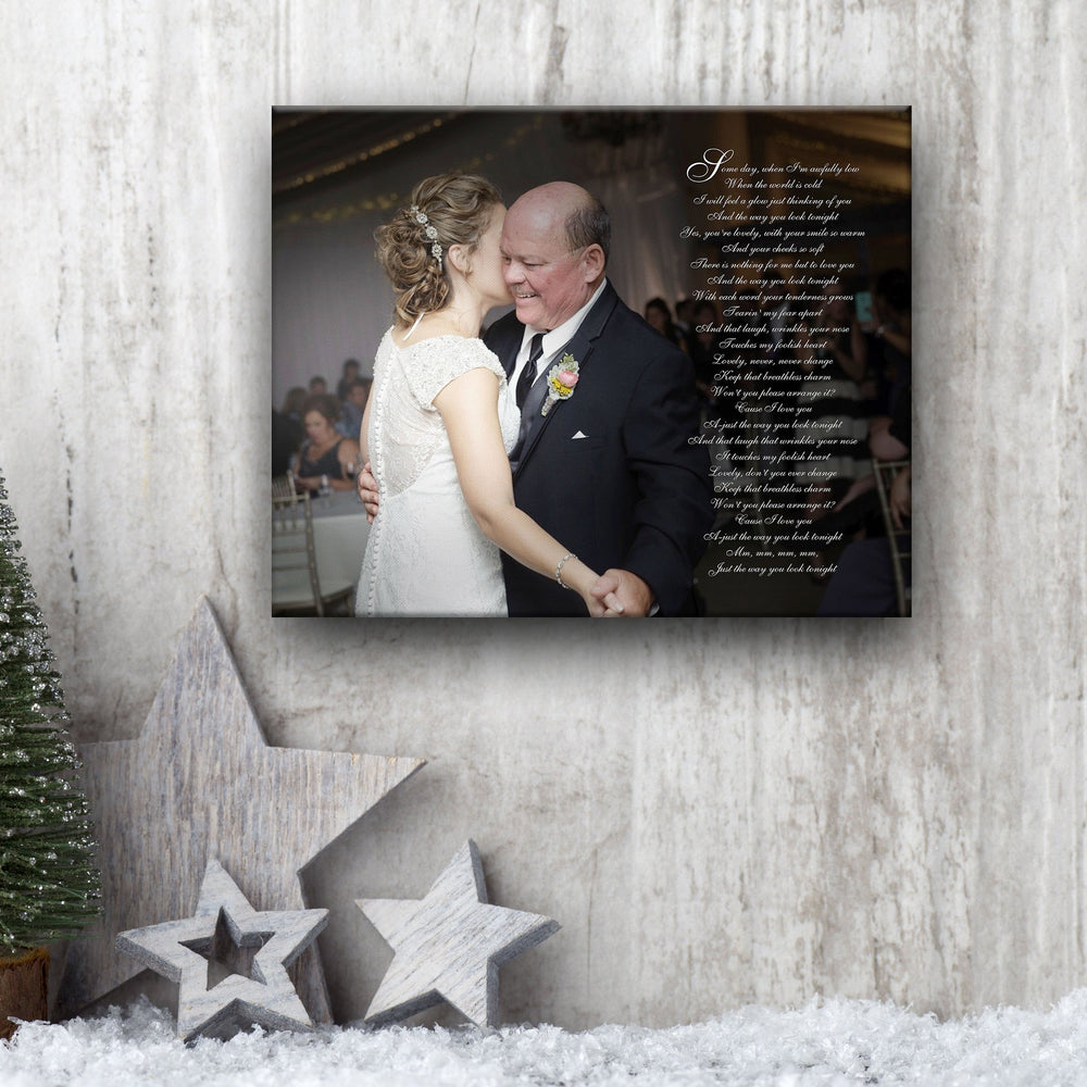 Personalized, For Dad from daughter, Christmas, Sentimental gifts, Meaningful, Father daughter Dance, Canvas, photo, Long distance, gift
