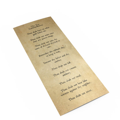 Framed Ten Commandments Vintage Art, size and option view, 1st anniversary paper