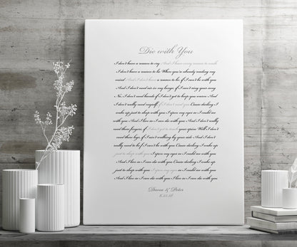 First Dance Custom Canvas, Personal Quote, modern, FairyTale Wedding Gift, anniversary gift, Romantic Bedroom decor, Sister Wedding Gift