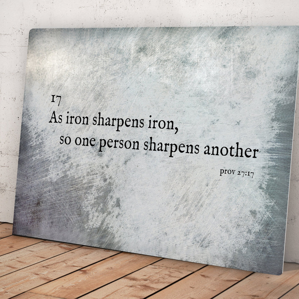 
                  
                    As Iron Sharpens Iron, Gift for Groomsmen, Gift for Him, Metal, Sign, Christian decor, Prov 27:17, Anniversary Gift, Iron Gift for husband
                  
                