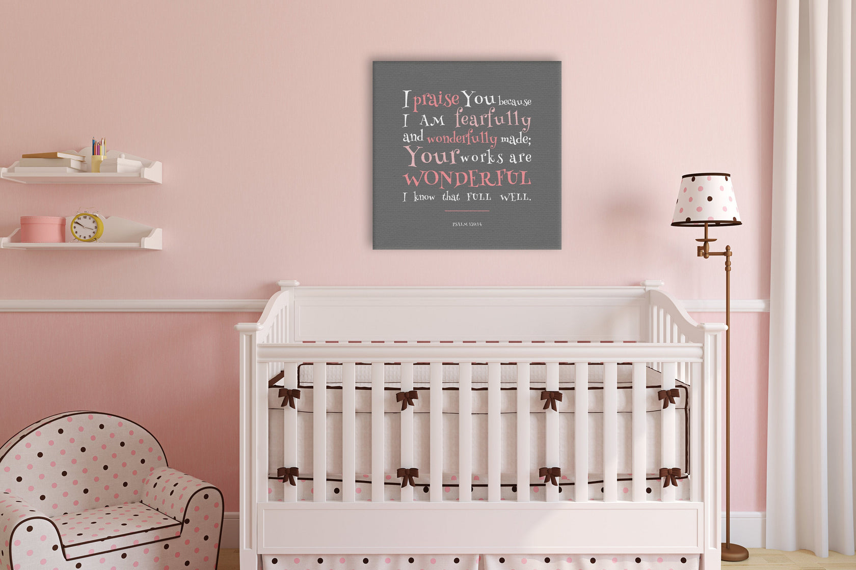 Psalm 13914, Canvas Bible Verse Decor for Kids Proverbs