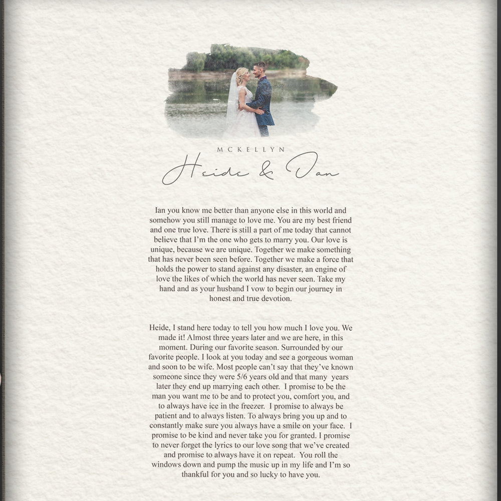 
                  
                    Our Wedding Vows Paper Anniversary Photo Gift
                  
                