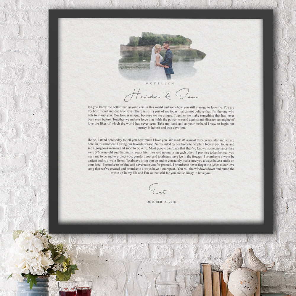 
                  
                    Personalized Wedding Vow Framed Photo Gift
                  
                