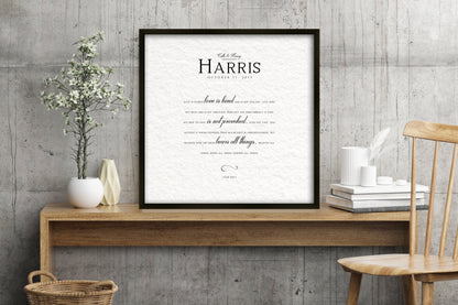 Monogrammed framed wedding reading for couples, view 4