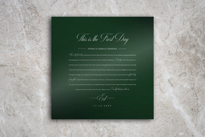Song Lyric on Tin, 10th anniversary tin song lyric wall art by Honeycomb Proverbs