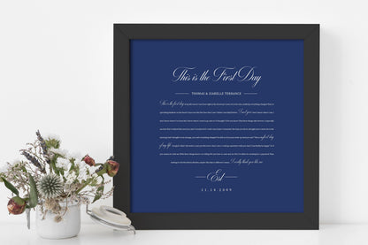 Framed song lyrics on paper, 1st anniversary gift, view 6