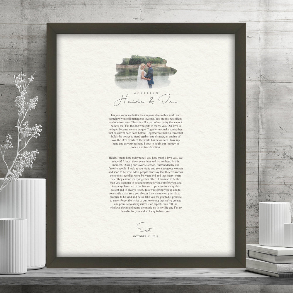 
                  
                    Framed Wedding Vows and Photo Gift
                  
                