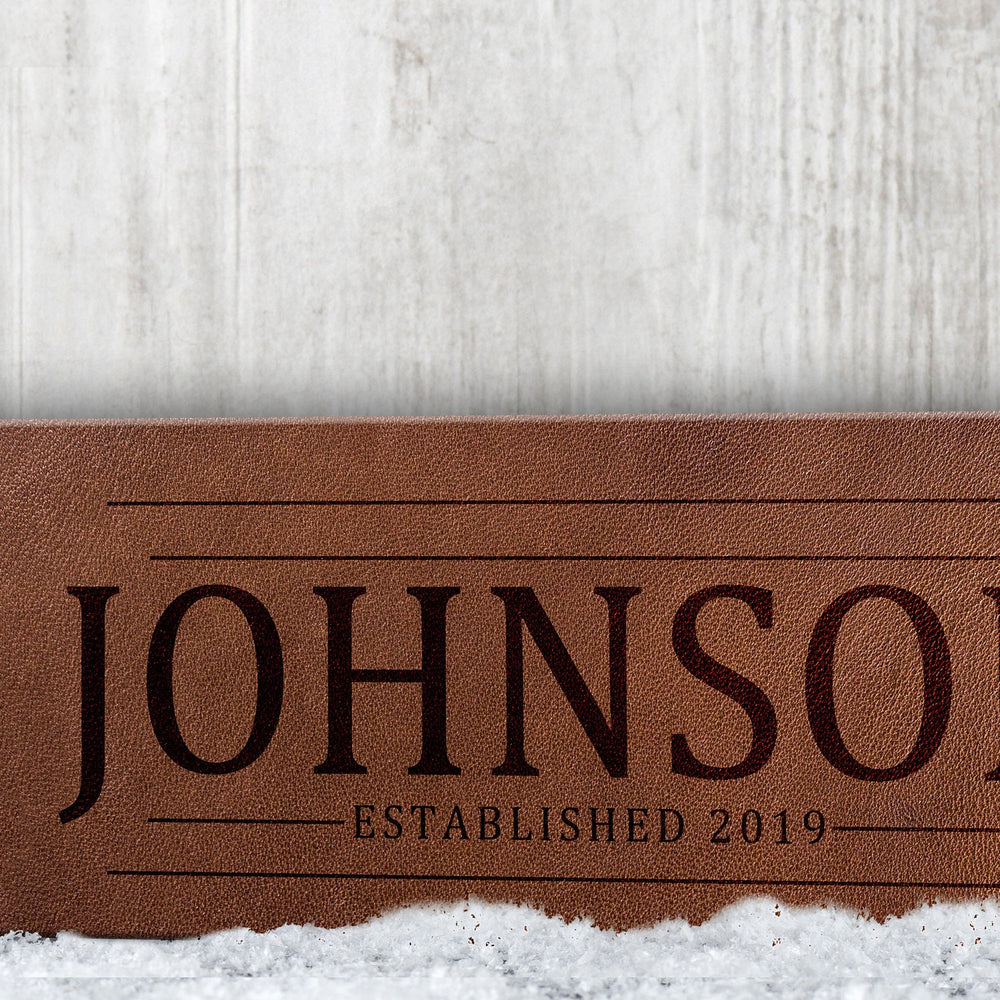 
                  
                    Custom Faux Leather Name Sign
                  
                