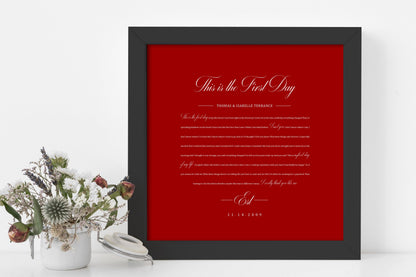 Framed song lyrics on paper, 1st anniversary gift, view 5