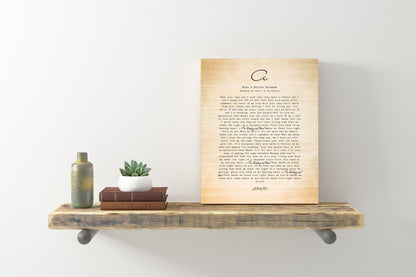 Monogrammed wedding song on wood, 5th anniversary gift, view 2