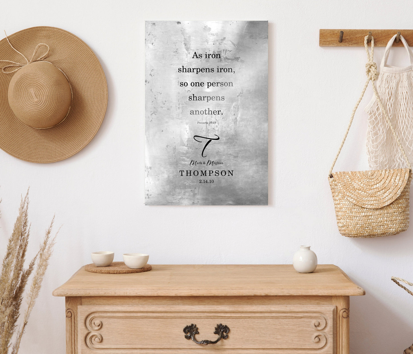 
                  
                    Proverbs 27:17, Monogrammed Gift for Couples
                  
                