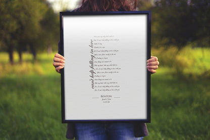 Framed Cotton Gift, size and option view, 1st anniversary paper