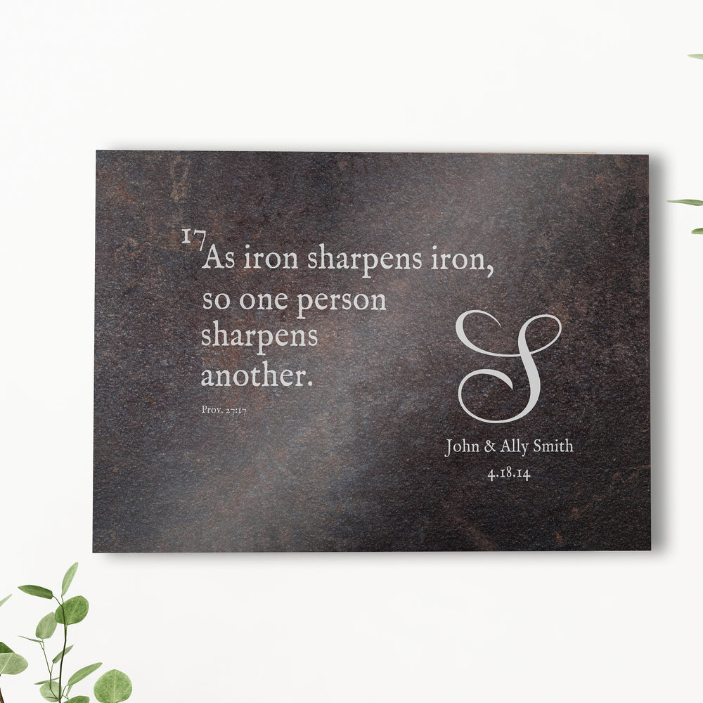 
                  
                    Iron Sharpens Iron Monogrammed Gift
                  
                