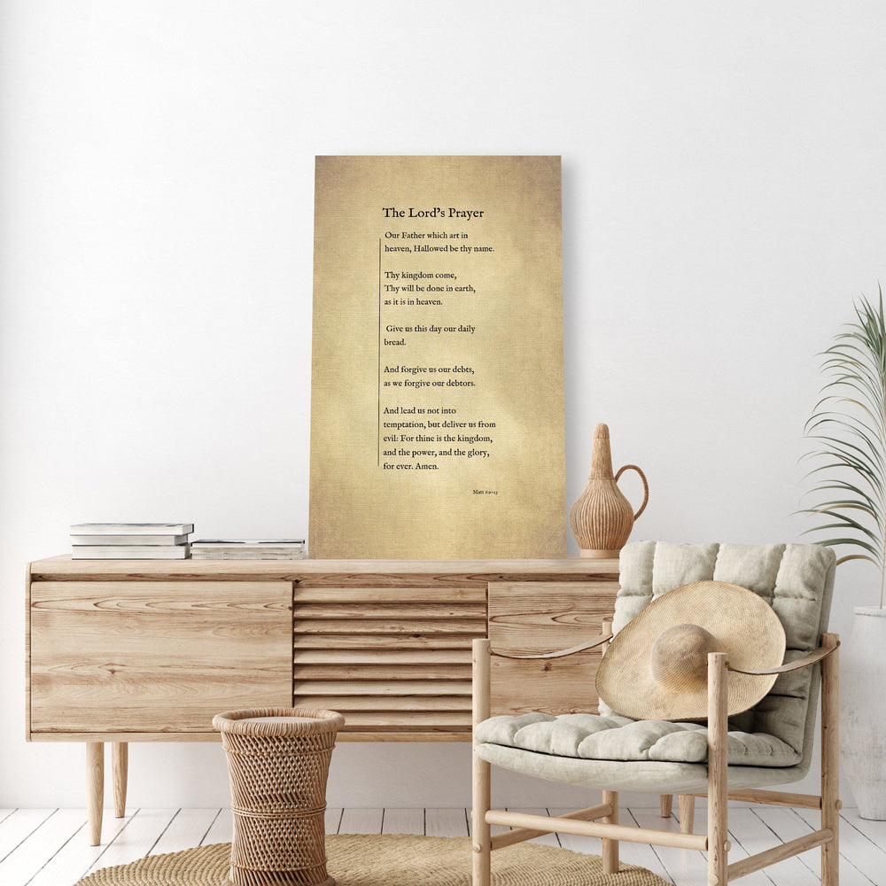 
                  
                    The Lord's Prayer on Canvas, Christian Wall Art, Inspirational Decor, Encouraging Gift, Gift for Mom, Sympathy Gift for, Uplifting Gift for
                  
                