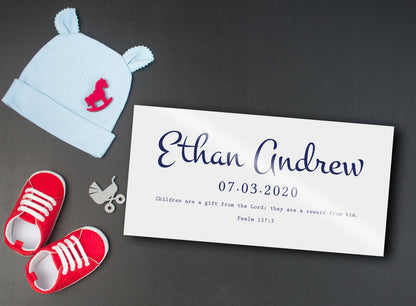 Custom baby name sign, view 3