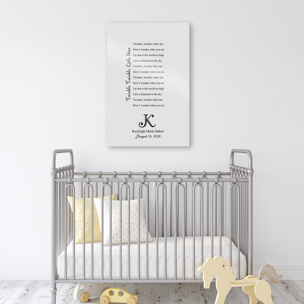 
                  
                    Personalized Baby Name Sign, Personalized Lullaby, Baby Room Sign, Personalized baby gift, Nursery Decor, Baby Gift, Gift for New Parents
                  
                