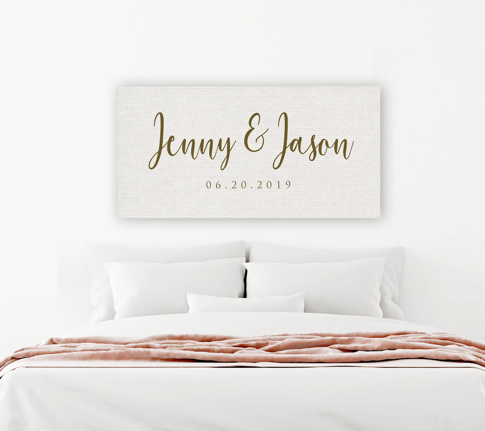
                  
                    His and Her Cotton Name Canvas
                  
                