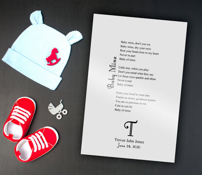 Personalized baby name sign with lullaby lyrics, view 8