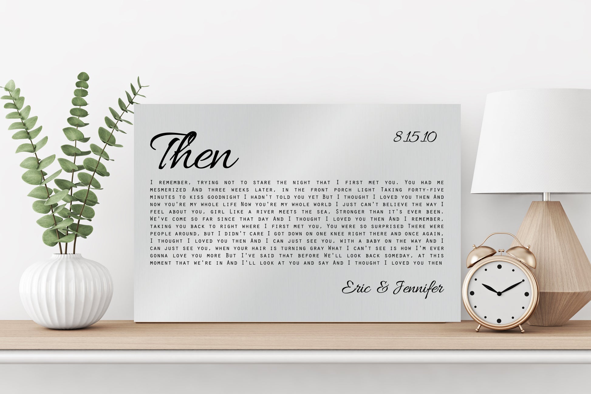 Tin Anniversary, Tin Anniversary Gift, 10th Anniversary Gift, Tin Anniversary Sign, First Dance Lyrics, Ten Year Anniversary, Personalized