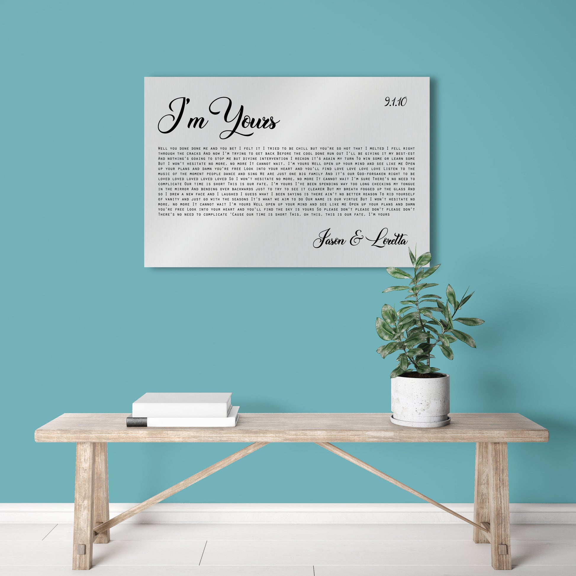 Tin Anniversary, Tin Anniversary Gift, 10th Anniversary Gift, Tin Anniversary Sign, First Dance Lyrics, Ten Year Anniversary, Personalized