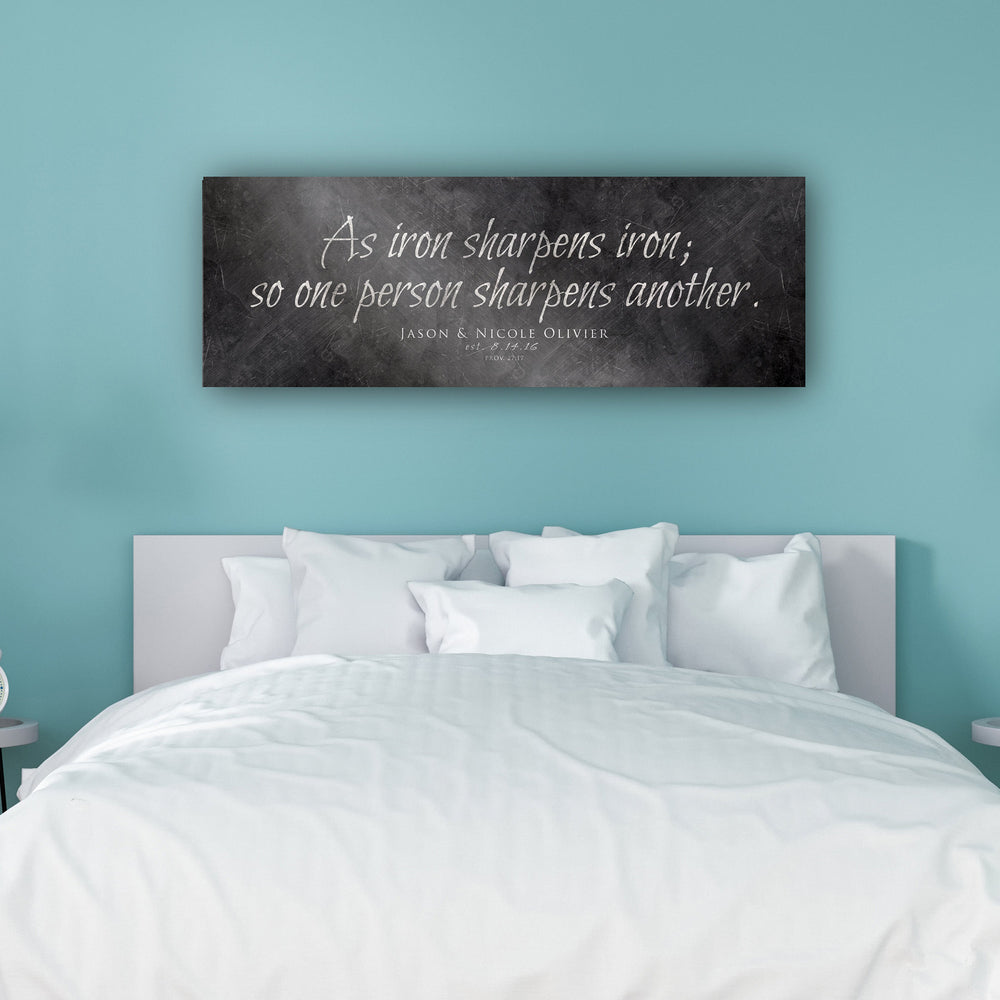 
                  
                    Proverbs 27:17, As Iron Sharpens Iron Personalized Wall Sign
                  
                