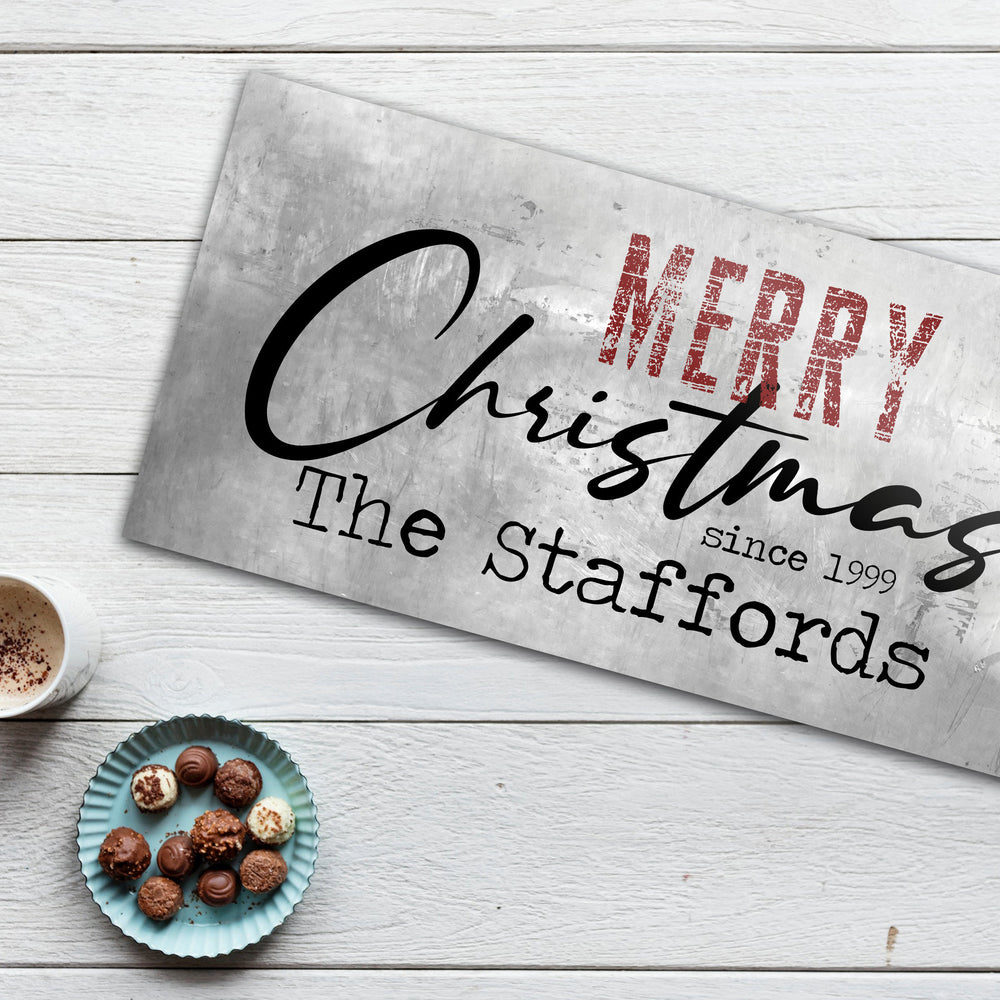Rustic Holiday Sign, Chirstmas wall decor, Personalized Holiday Sign, Establsihed Sign, Family Sign, Name Sign, Christmas Wall decor, Art