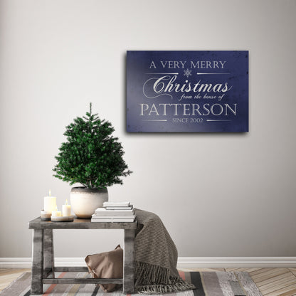 Personalize Holiday Sign, Family Sign, Christmas Sign Farmhouse, Established sign, Metal Christmas Sign, Rustic, Large Christmas Sign,
