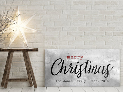 Rustic Holiday Sign, Christmas Sign, Christmas wall, Personalized Holiday Sign, Establsihed Sign, Family Sign, Name Sign, Christmas decor