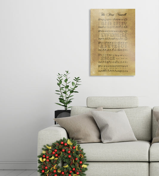 Sheet music Gift, Sheet Music Print, Farmhouse Christmas, Gift for chior, Religious Gift, sign, Metal Christmas Sign, Rustic Christmas Decor