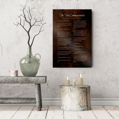The Ten Commandments, personalization detail, 8th anniversary bronze