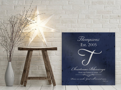 Christmas Sign, Holiday Wall Decor, Christmas Gift for Family, Family Sign, Established Sign, Religious Christmas gift, Merry Christmas Sign