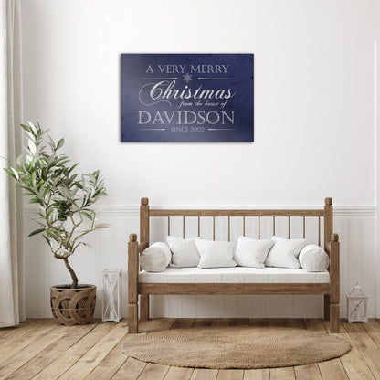 Personalize Holiday Sign, Family Sign, Christmas Sign Farmhouse, Established sign, Metal Christmas Sign, Rustic, Large Christmas Sign,