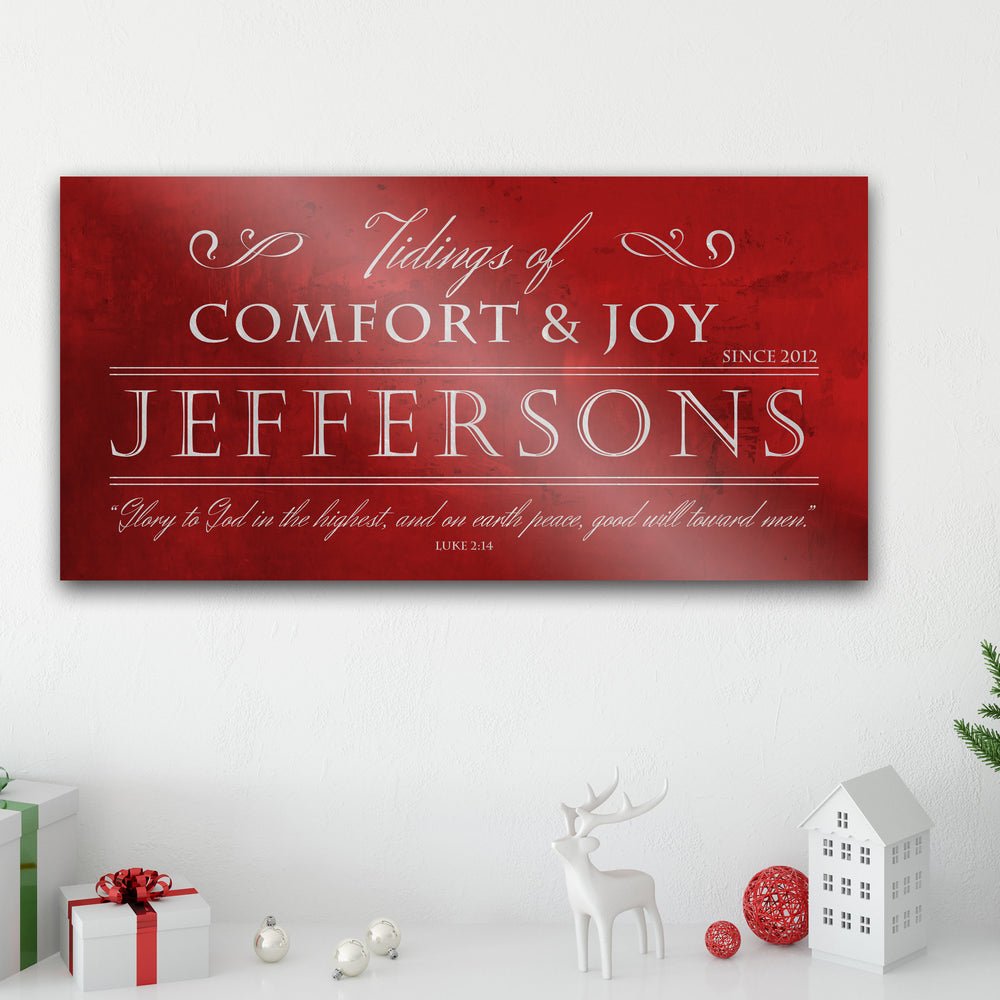 Christian Christmas Sign, Chirstmas wall decor, Personalized Holiday Sign, Large Metal Sign, Family Sign, Name Sign, Merry Christmas Sign